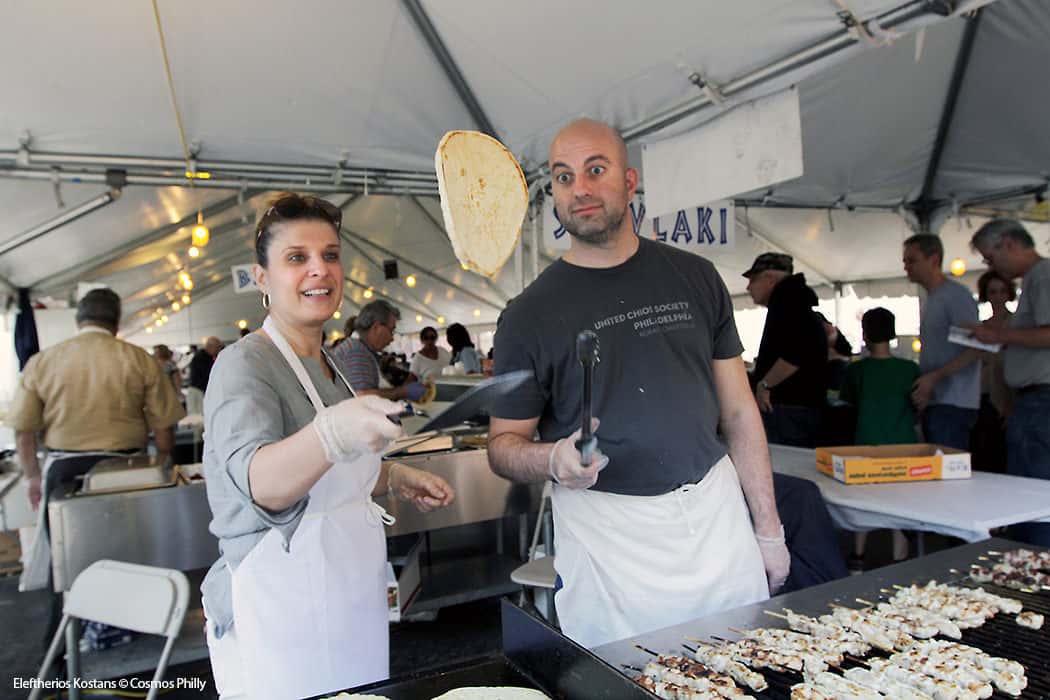 Flipping Pita at the St. Cathedral Greek Festival ⋆ Cosmos Philly