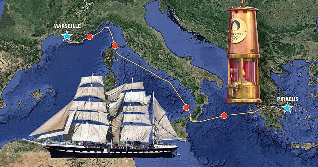 The Odyssey Of The Olympic Flame – The Homeric Voyage Of The Sailing Barque “Belem”